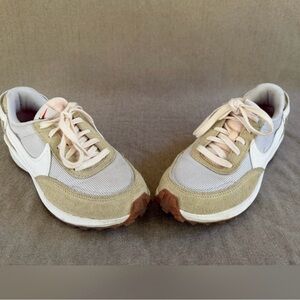 Women's Beige and White  Nike Waffle Debut Sneakers size 7 1/2